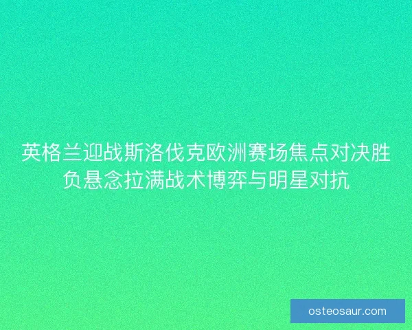 英格兰迎战斯洛伐克欧洲赛场焦点对决胜负悬念拉满战术博弈与明星对抗