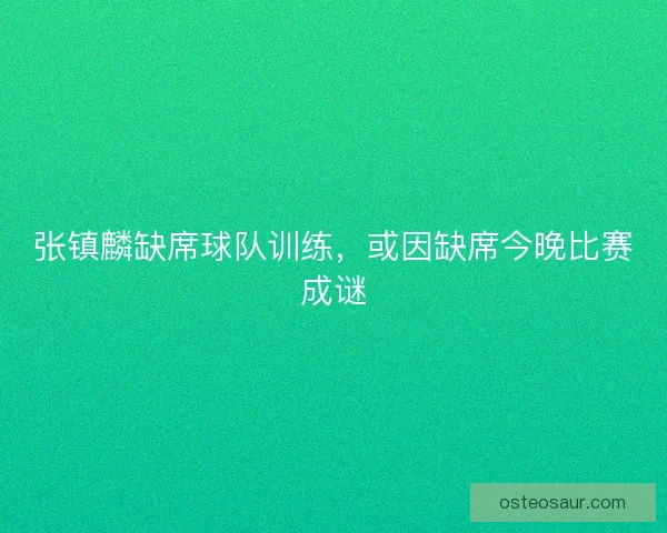 张镇麟缺席球队训练，或因缺席今晚比赛成谜